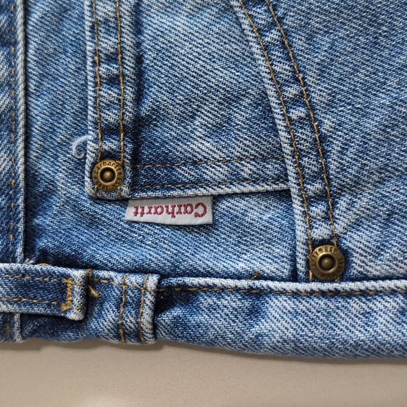 Men Carhartt Jeans Regular Fit Size 46 Light Blue Acid Wash RN# 14806 - Picture 6 of 12